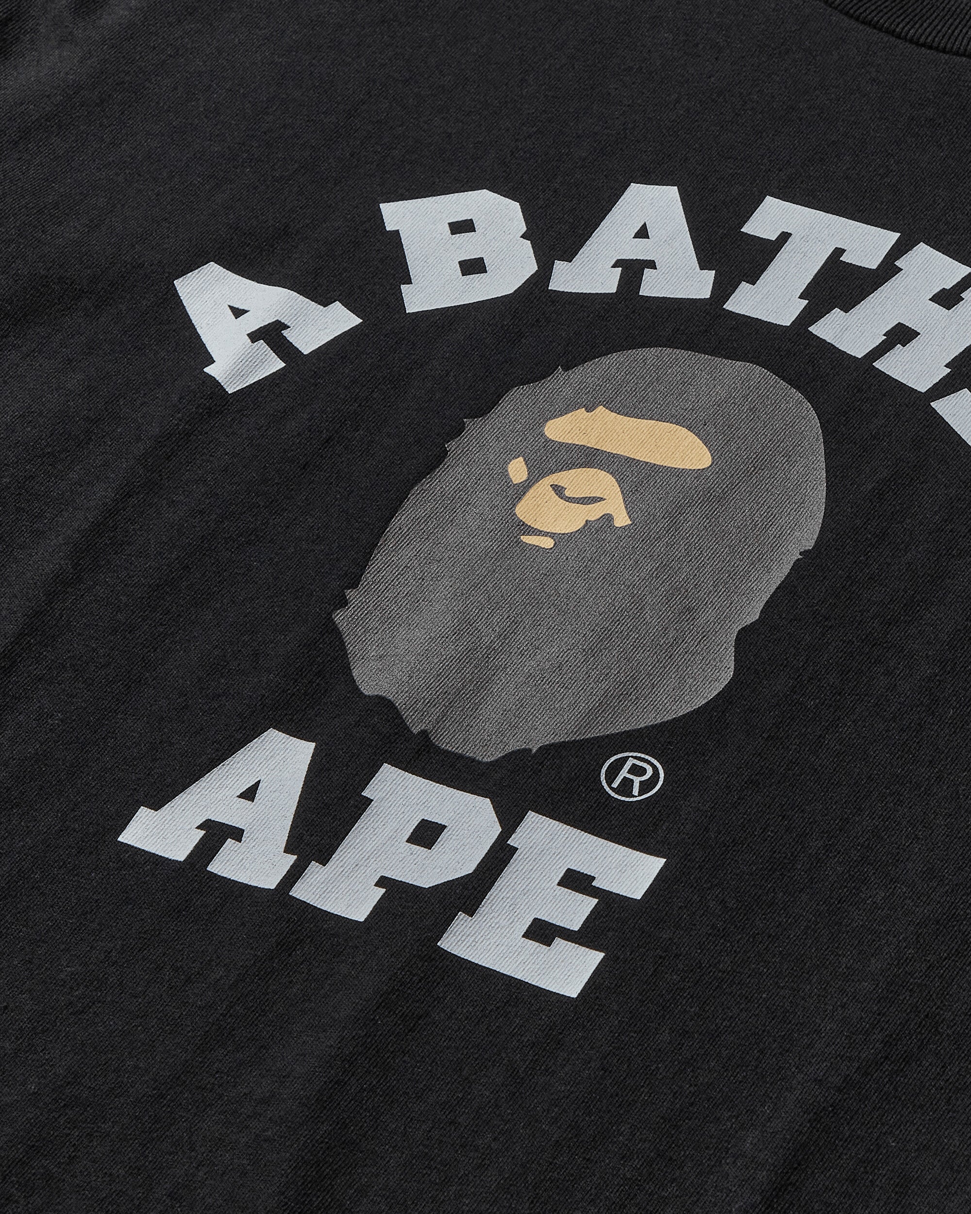 A Bathing Ape College Tee M Black T-Shirts Shortsleeve 1K80110001 BLACK