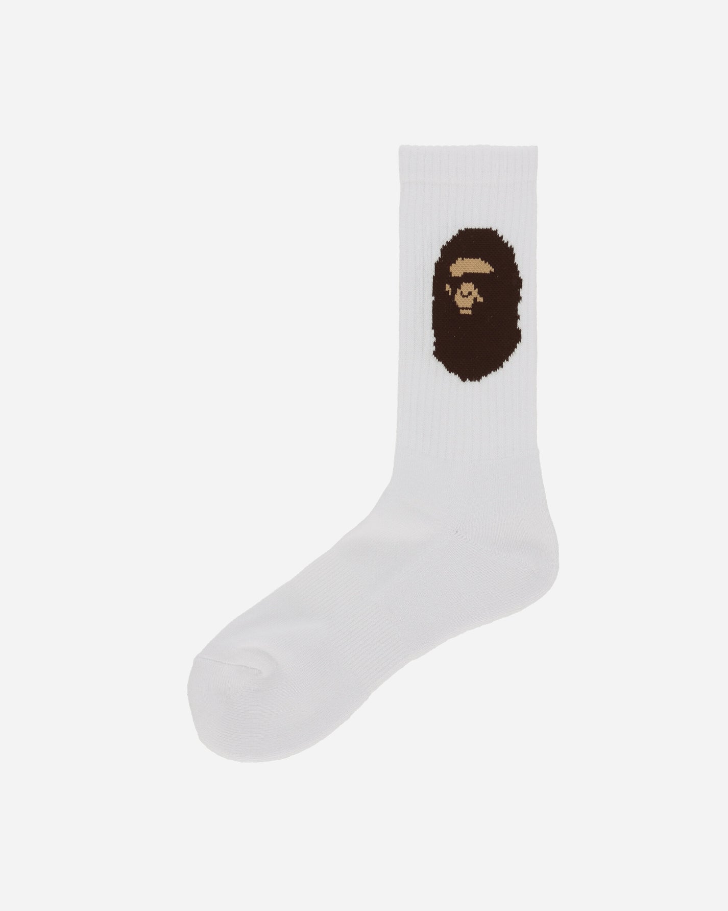 A Bathing Ape Ape Head Socks M White Underwear Socks 1K80184001 WHITE