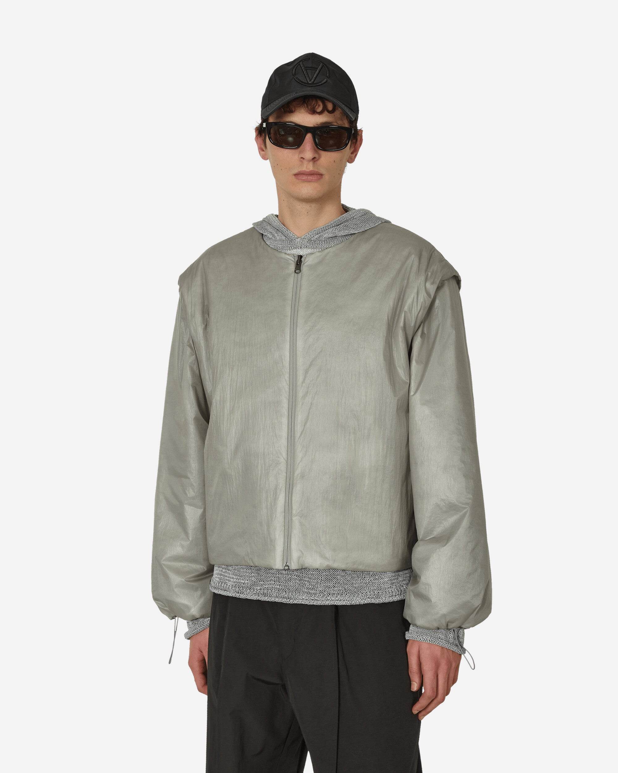 Detachable Sleeve Jacket Light Grey