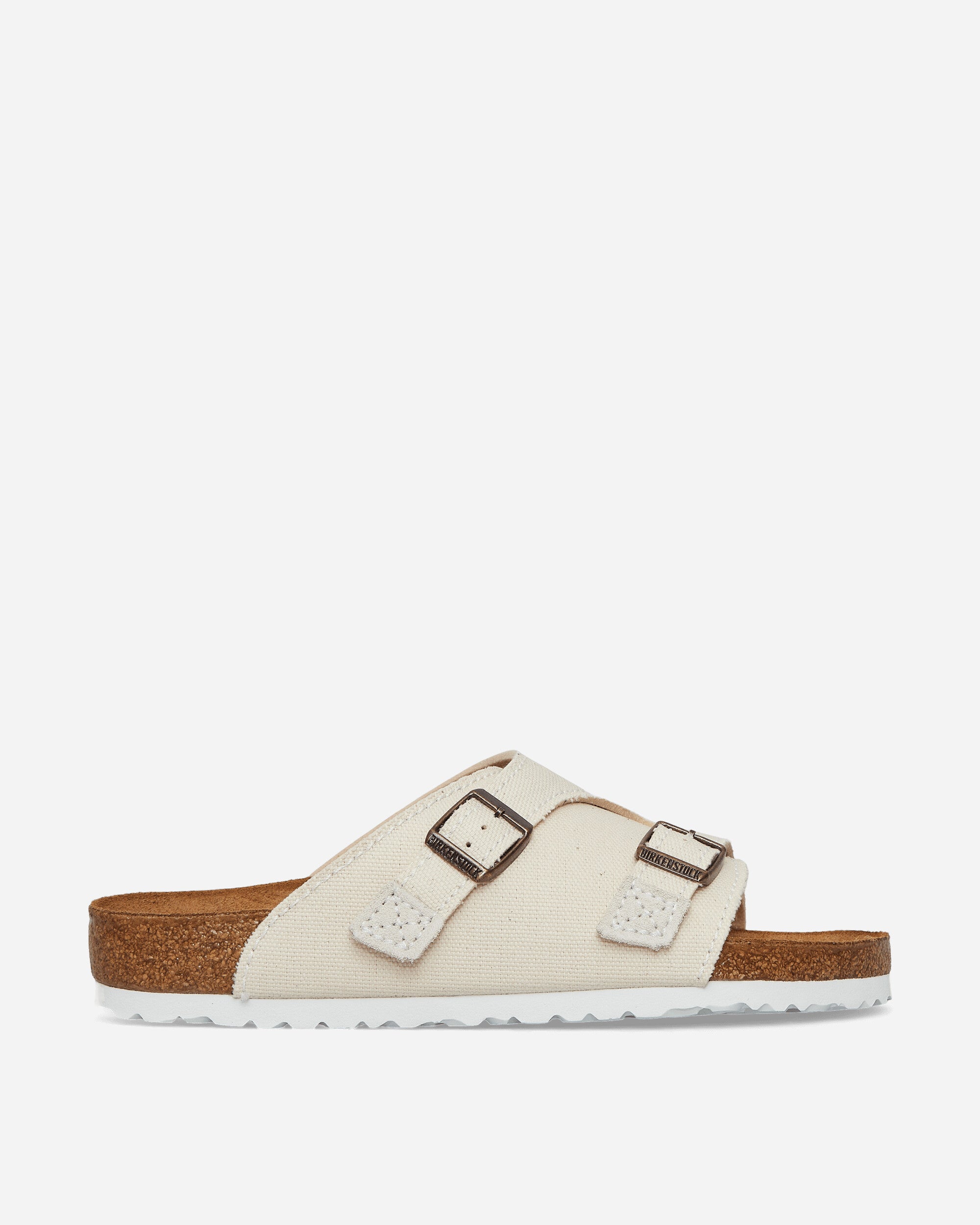 Birkenstock Zürich Suede Leather/Canvas Eggshell Sandals and Slides Sandals and Mules 1028800