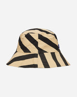 Bode Domino Stripe Bucket Hat Ecru/Black Hats Bucket MRS24AC033 1