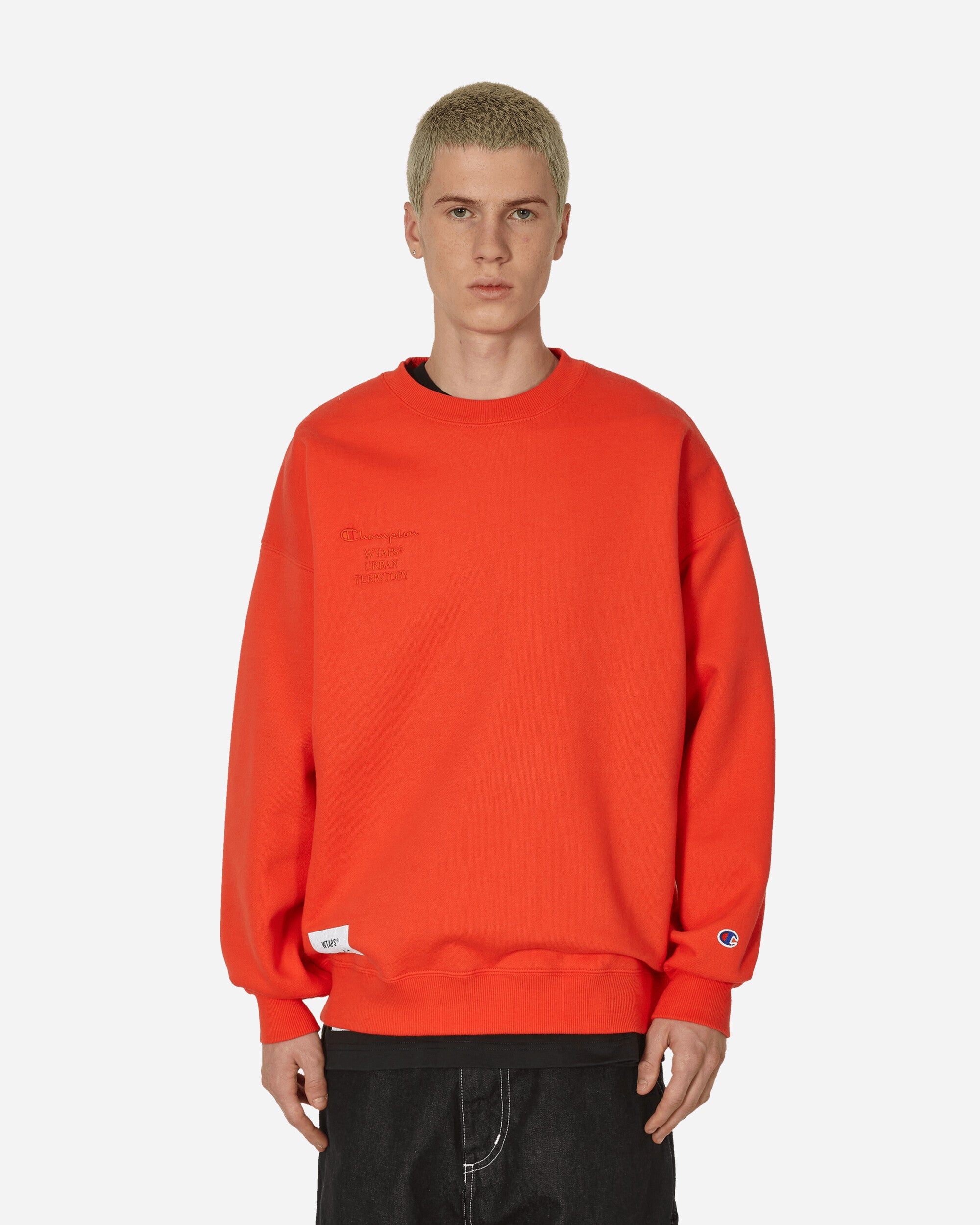 Champion Crewneck Sweatshirt Orange Sweatshirts Crewneck C8-Z018 840