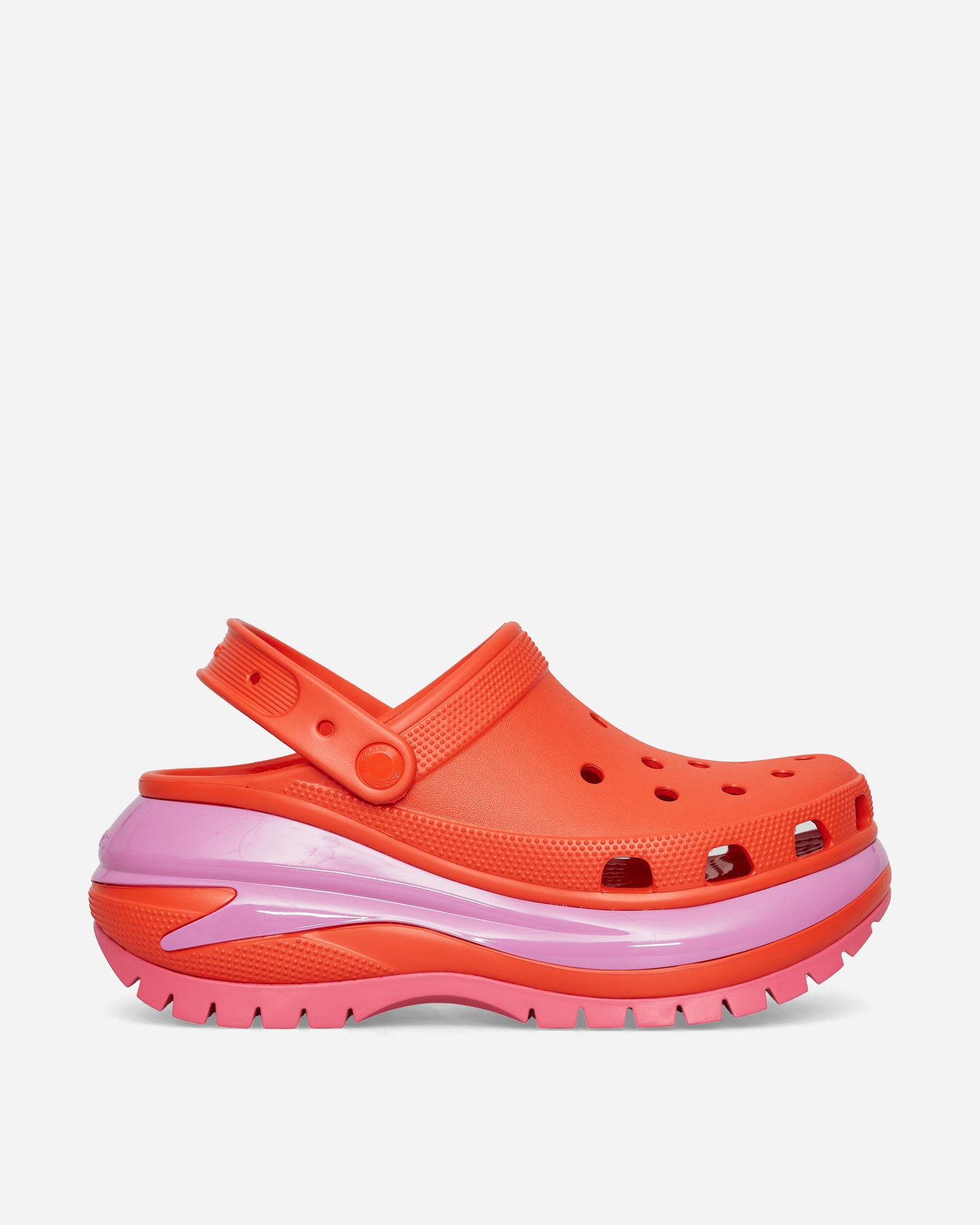 Crocs Classic Mega Crush Clog W Lava Sandals and Slides Sandals and Mules 207988 LAVA