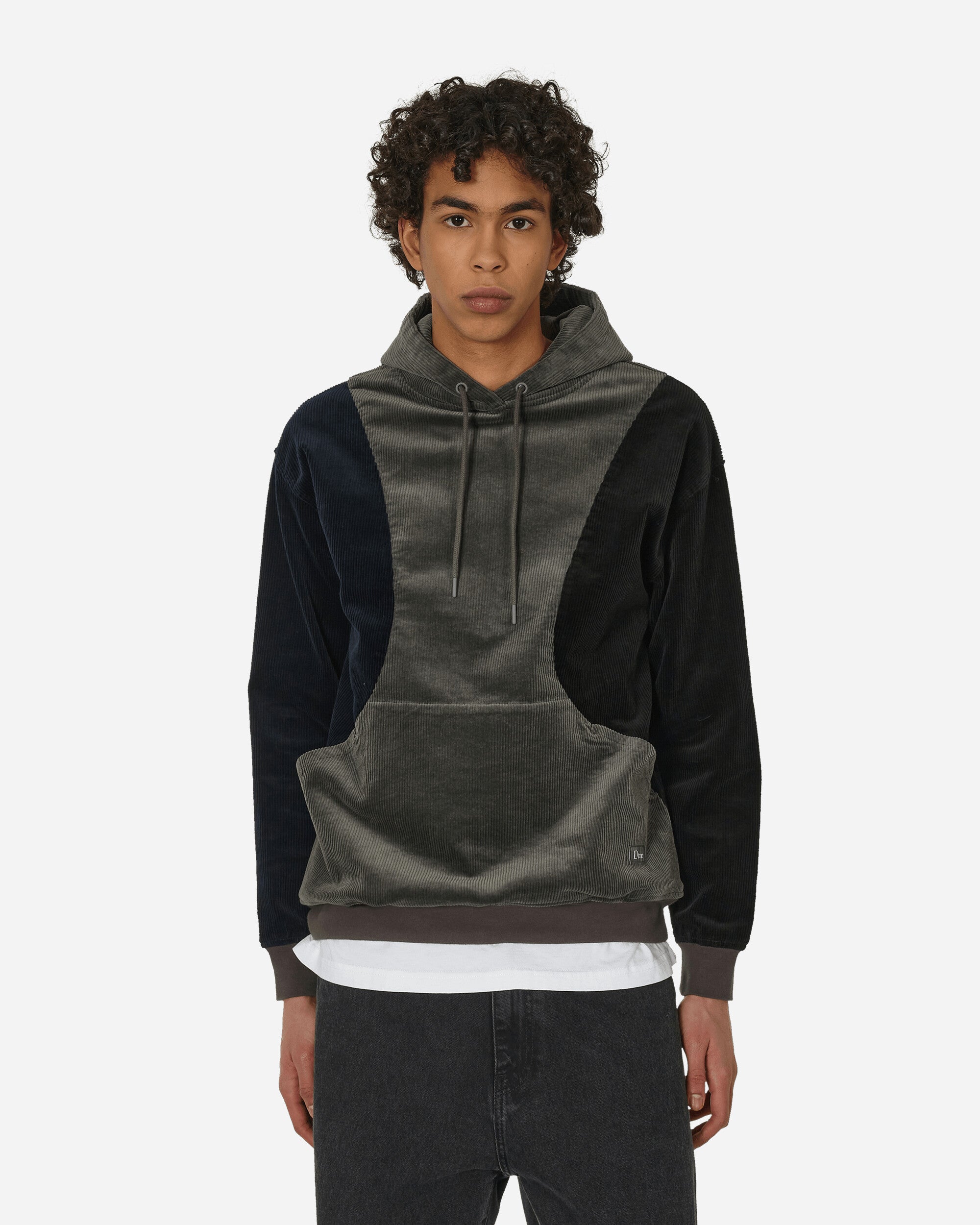 Dime Wave Corduroy Hoodie Charcoal Sweatshirts Hoodies DIMEHO239 CHA