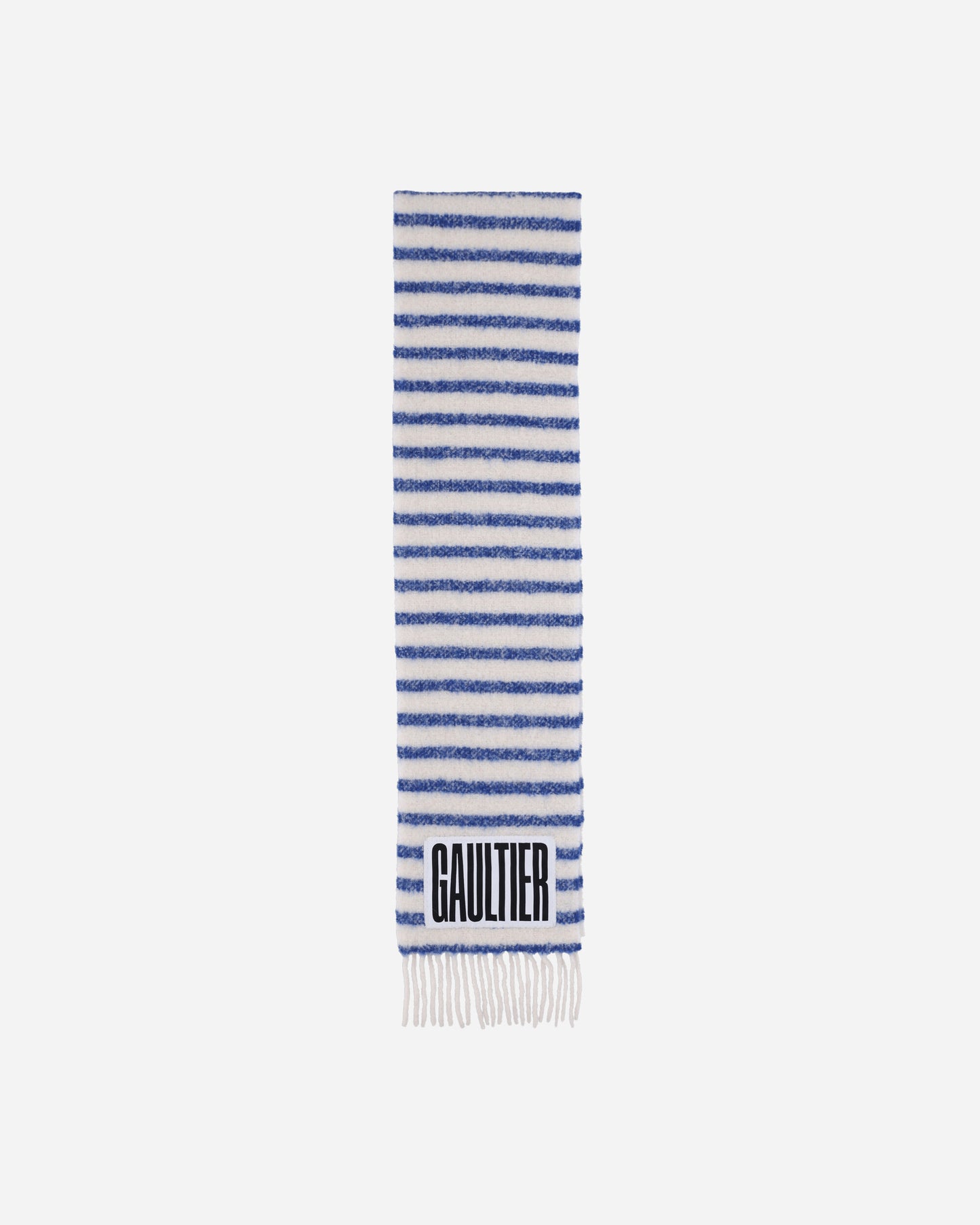 Jean Paul Gaultier Wmns Mohair Scarf White-Blue Gloves and Scarves Scarves and Warmneck EC037P-C548 0150