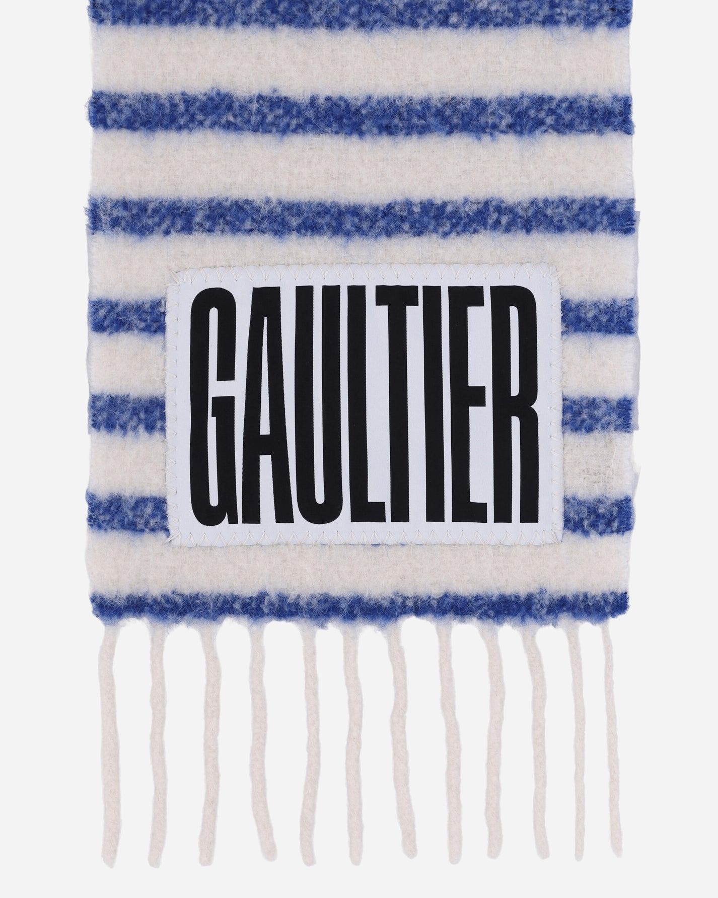 Jean Paul Gaultier Wmns Mohair Scarf White-Blue Gloves and Scarves Scarves and Warmneck EC037P-C548 0150