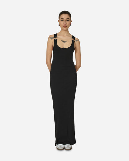 Jean Paul Gaultier Wmns Ribbed Dress With Overall Buckles Black Dresses Bodycon F-RO118-J054 00