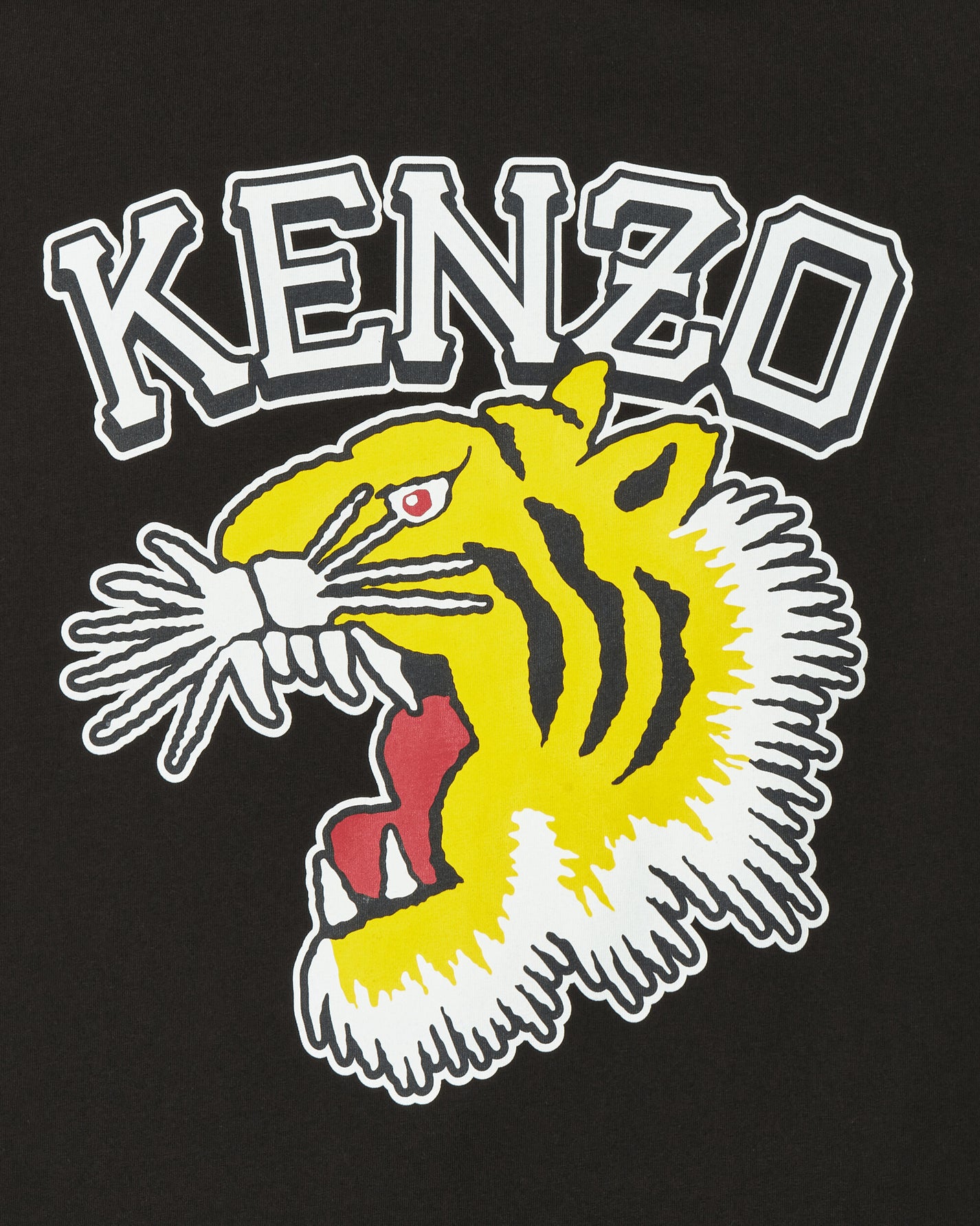 KENZO Paris Tiger Varsity Oversize T-Shirt Black T-Shirts Shortsleeve FD65TS0084SG 99J