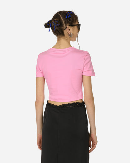 MARRKNULL Wmns Pink Punk Bear Slim-Fit T-Shirt Pink T-Shirts Cropped MN24SS01223 PINK