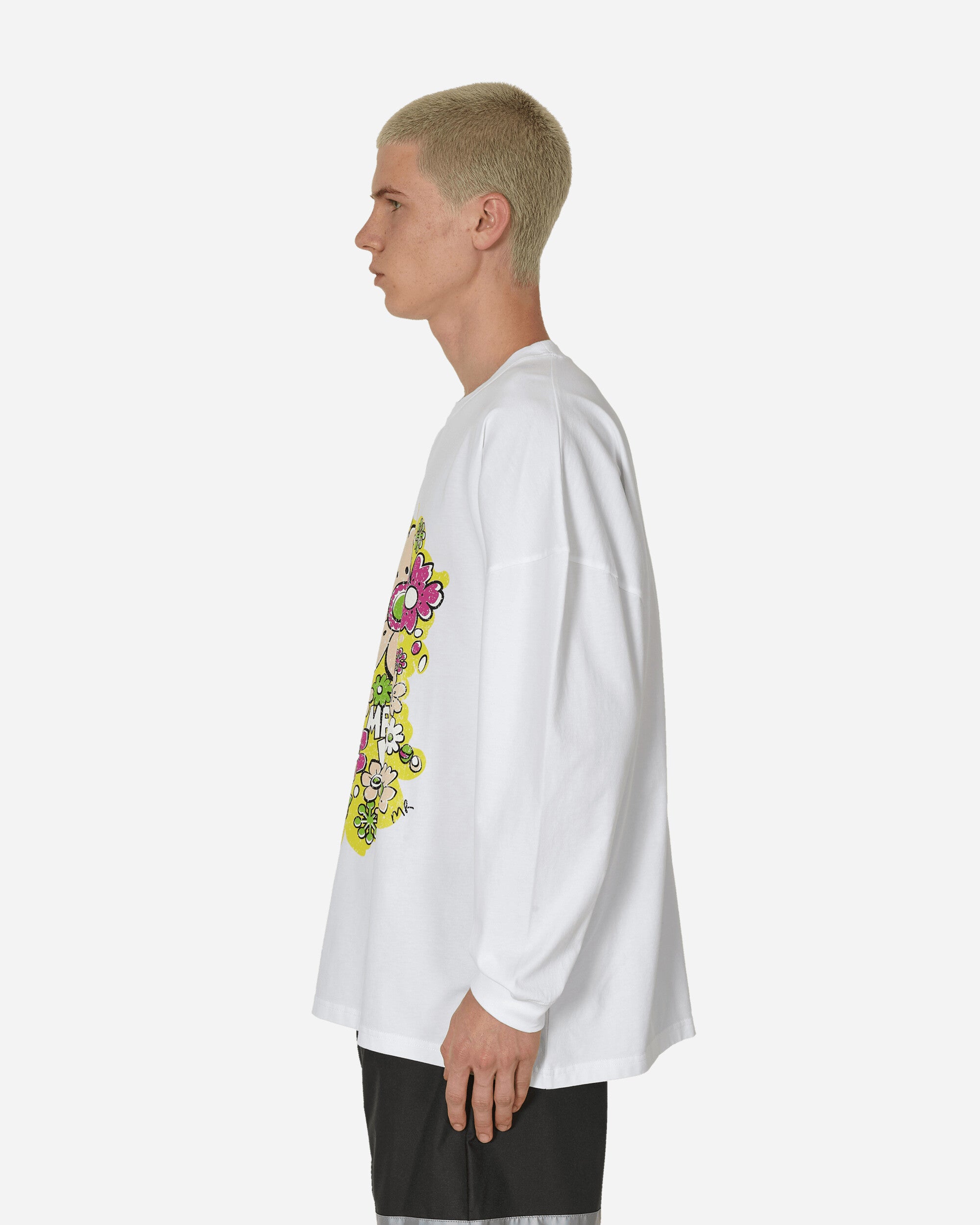 Martine Rose Oversized Ls T-Shirt White/Festival Flower T-Shirts Longsleeve MRSS24-624A WHFEFL