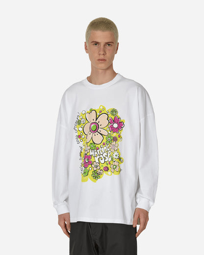 Martine Rose Oversized Ls T-Shirt White/Festival Flower T-Shirts Longsleeve MRSS24-624A WHFEFL