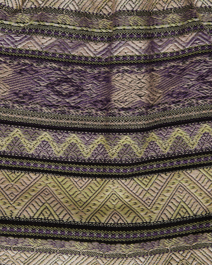 Needles Elastic Pochette- Cotton Ethnic Stripe Jq. Purple Bags and Backpacks Pouches OT049 B