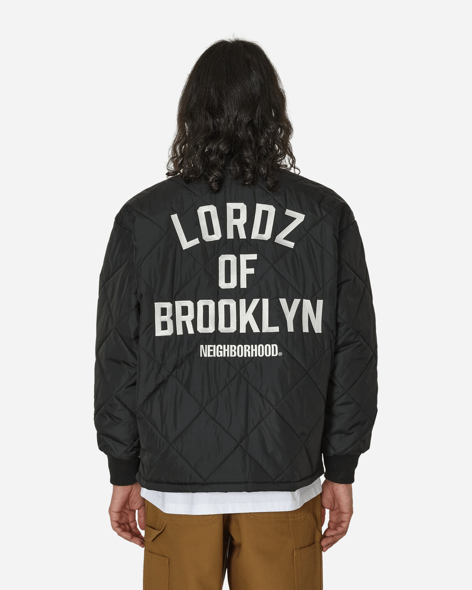 Neighborhood Nh × Lordz Of Brooklyn . Quilt Jacket Black Coats and Jackets Down Jackets 232SZNH-JKM02S BK