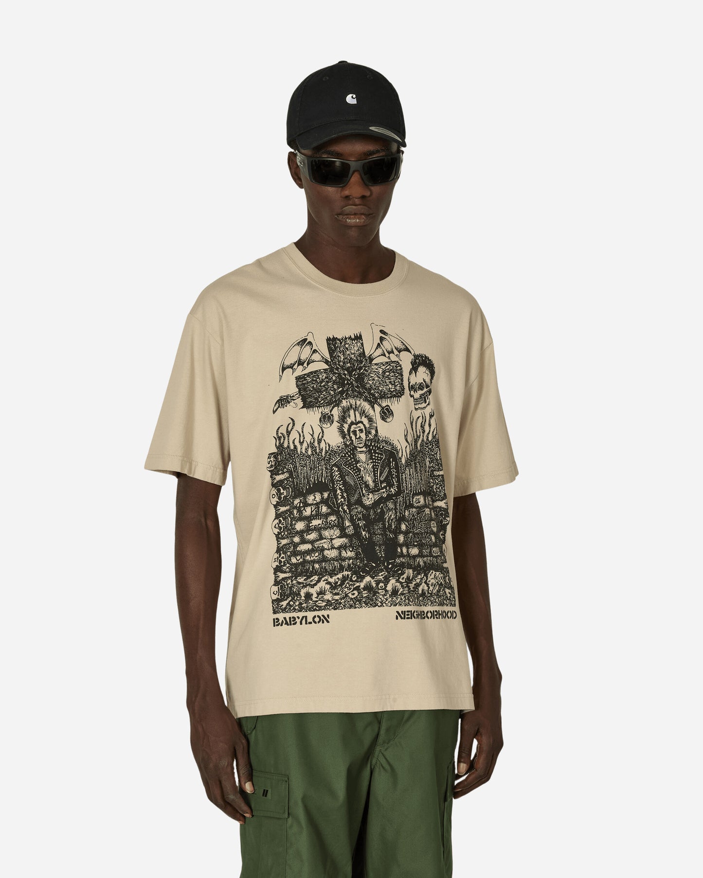 Neighborhood Nh x Babylon . Tee Ss-1 Beige T-Shirts Shortsleeve 241PCBLN-ST01S BG