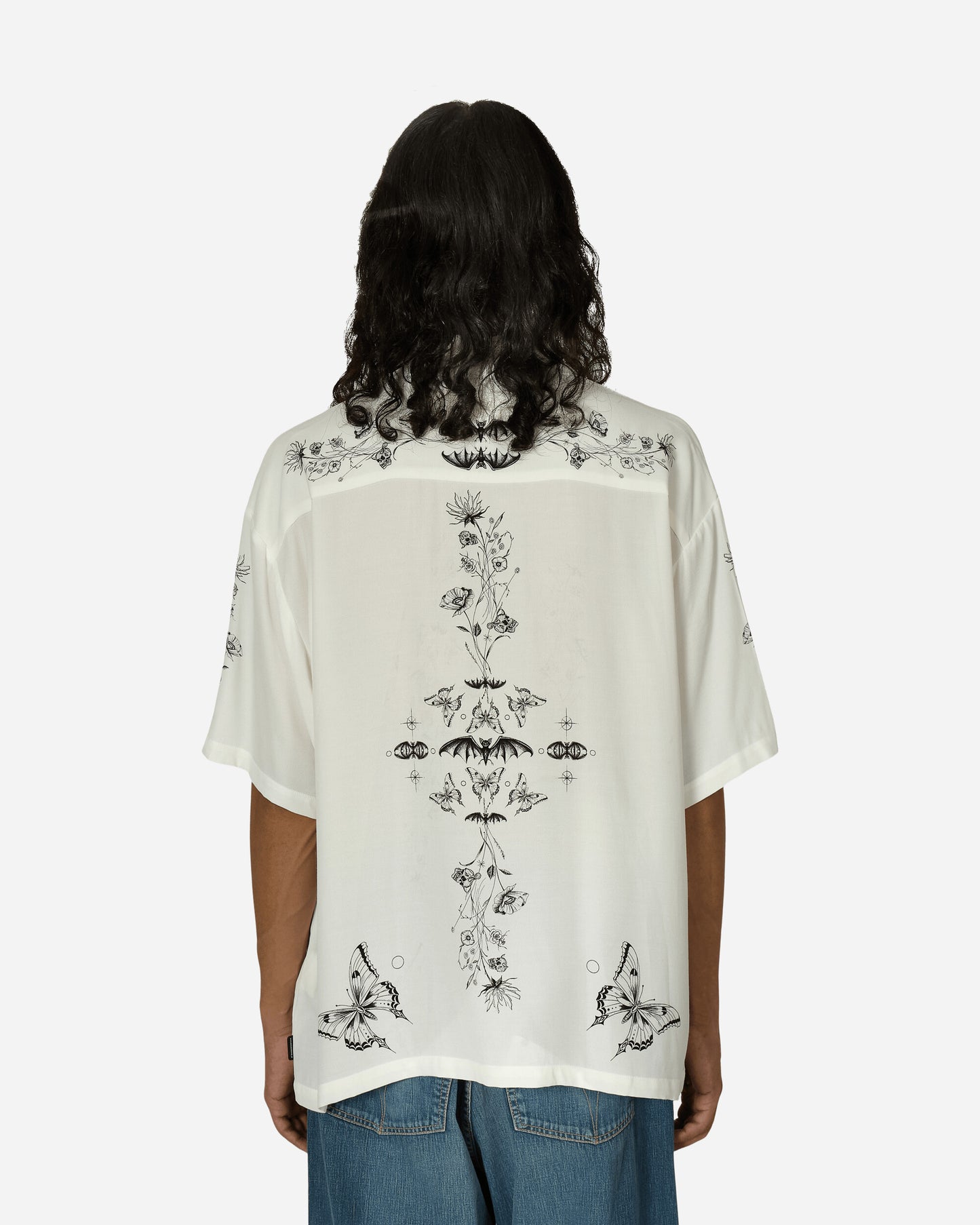 Neighborhood Nh x Dr Woo . Hawaiian Shirt Ss White Shirts Shortsleeve Shirt 241TSDWN-SHM01S WH