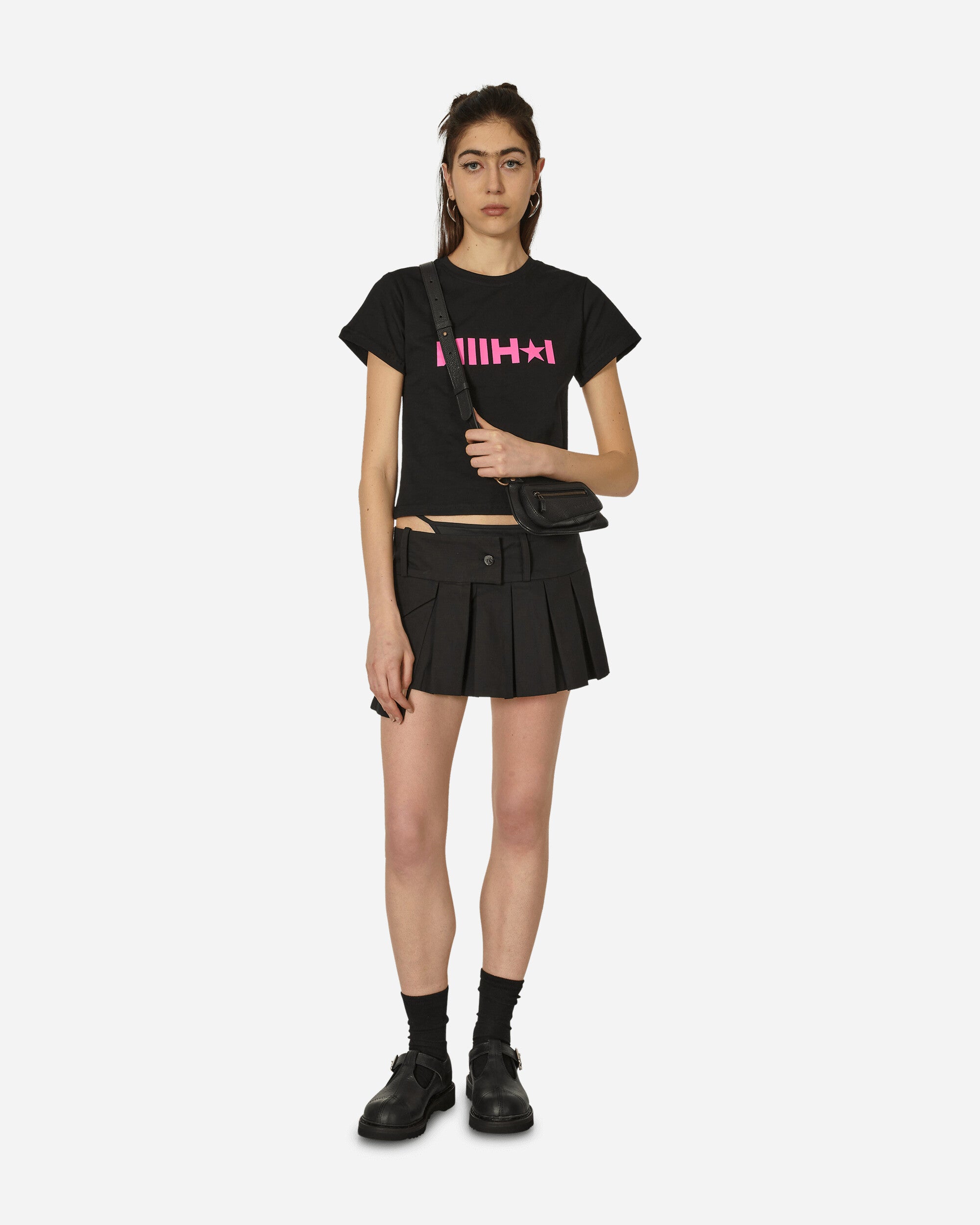 Nii Hai Wmns High Star Baby Tee In Black Black T-Shirts Cropped TPS-HSB BLK