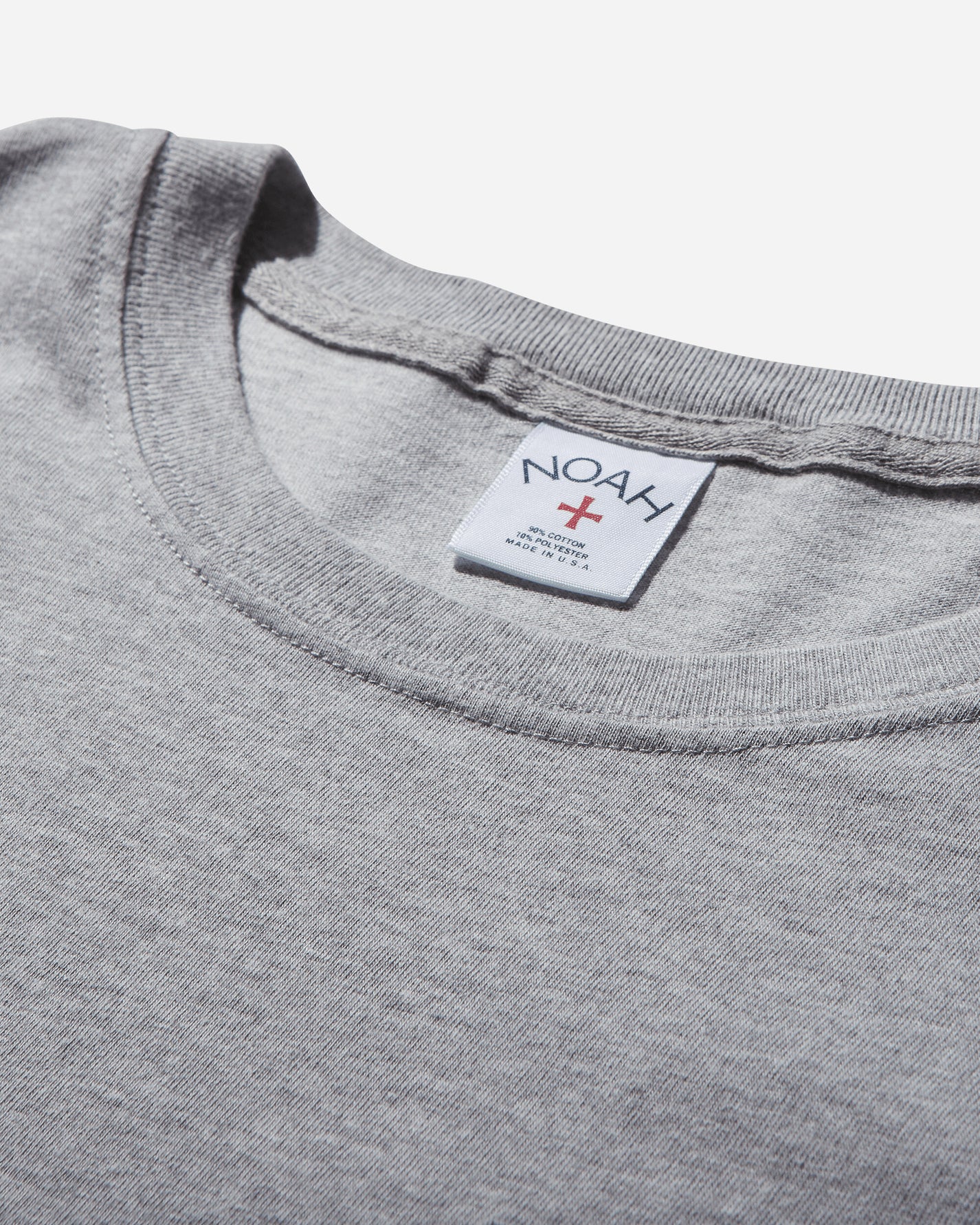 Noah Long Sleeve Core Logo Pocket Tee Heather Grey T-Shirts Longsleeve PT2NOAH HGY