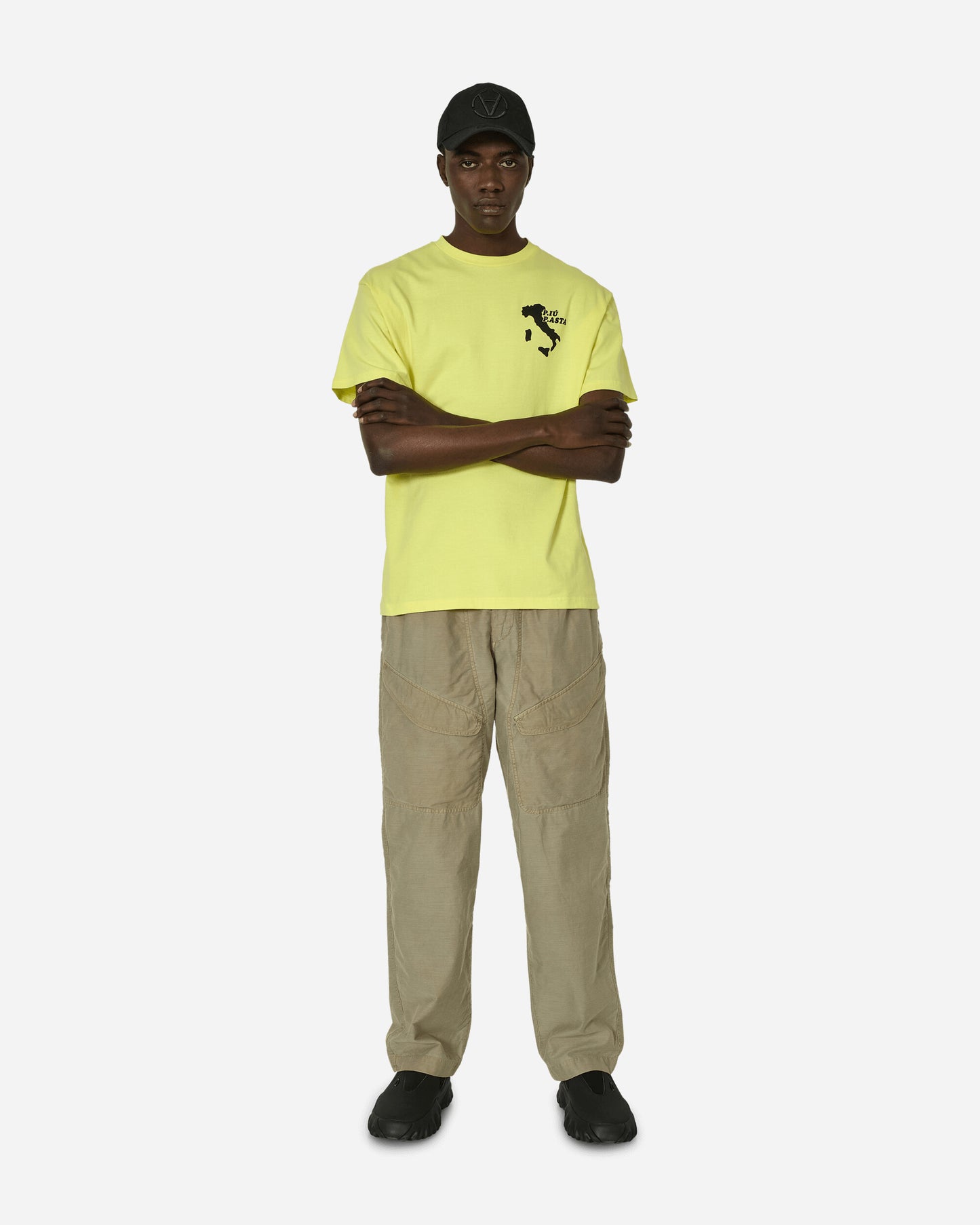 Public Possession "P.Iu P.Asta" T-Shirt Stonewashed Yellow T-Shirts Shortsleeve PPMODA24-010  1
