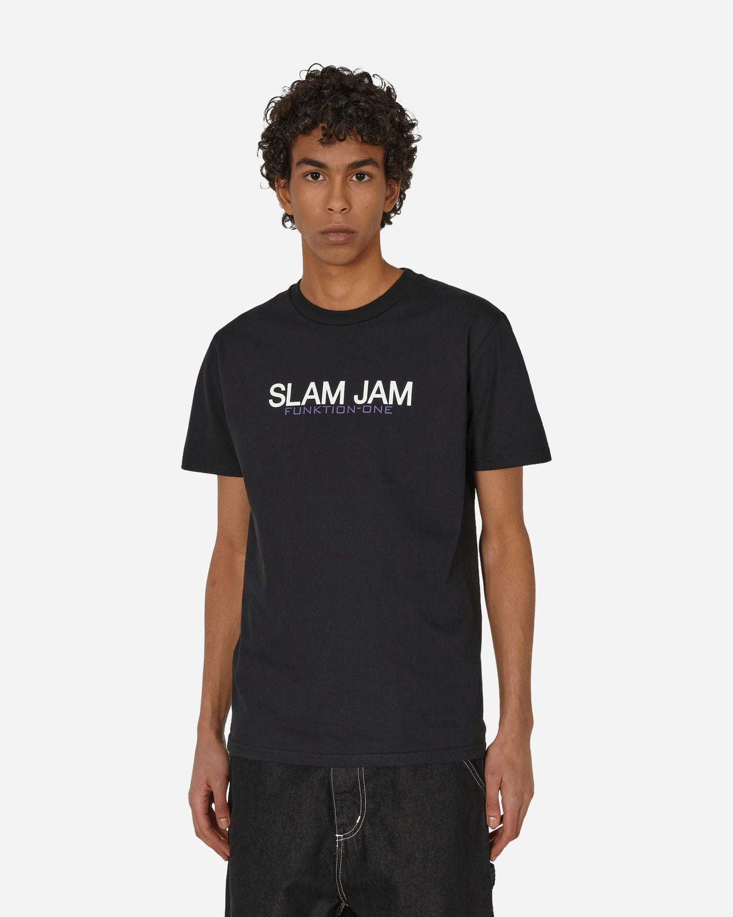 Slam Jam Slam Jam Funktion-One Tee Ss Black T-Shirts Top BBMW042FA09 BLK0001