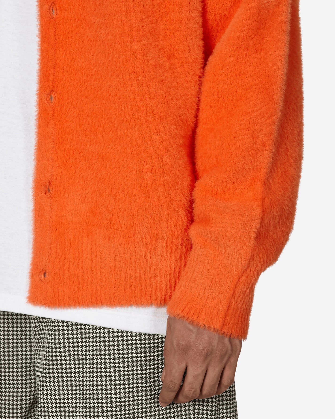 Stüssy Shaggy Cardigan Red Orange Knitwears Cardigans 117094 2538