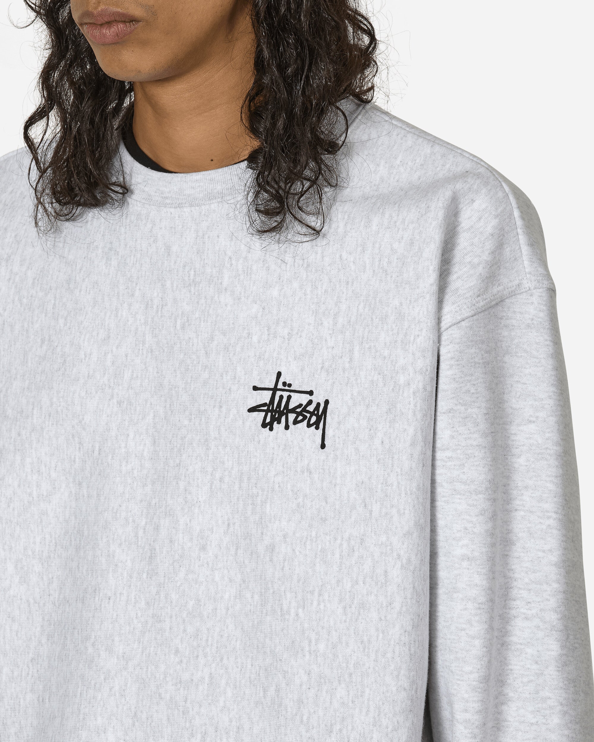 Stüssy Basic Stussy Crew Ash Heather Sweatshirts Crewneck 1915000SJ 0062