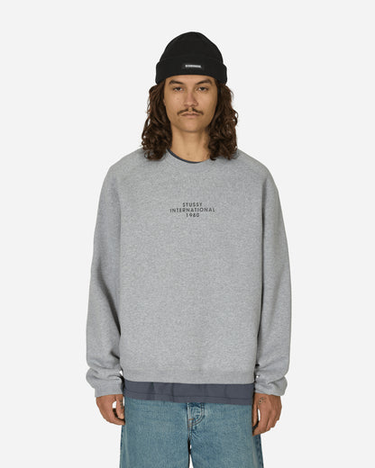 Stüssy Raglan Sleeve Crew Grey/Heather Knitwears Sweaters 118552 0009