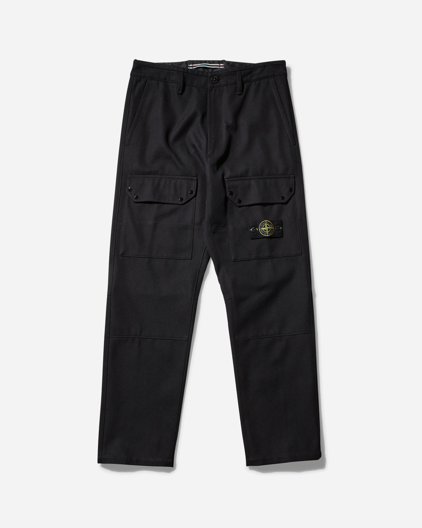 Stone Island Cotone Nylon Drill Cargo Pants Black Pants Cargo 811532403 V0029