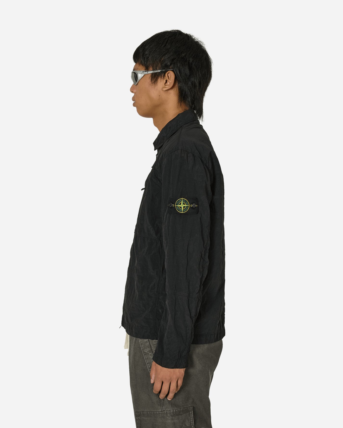 Stone Island Nylon Metal Overshirt Black Shirts Overshirt 811511819 V0029