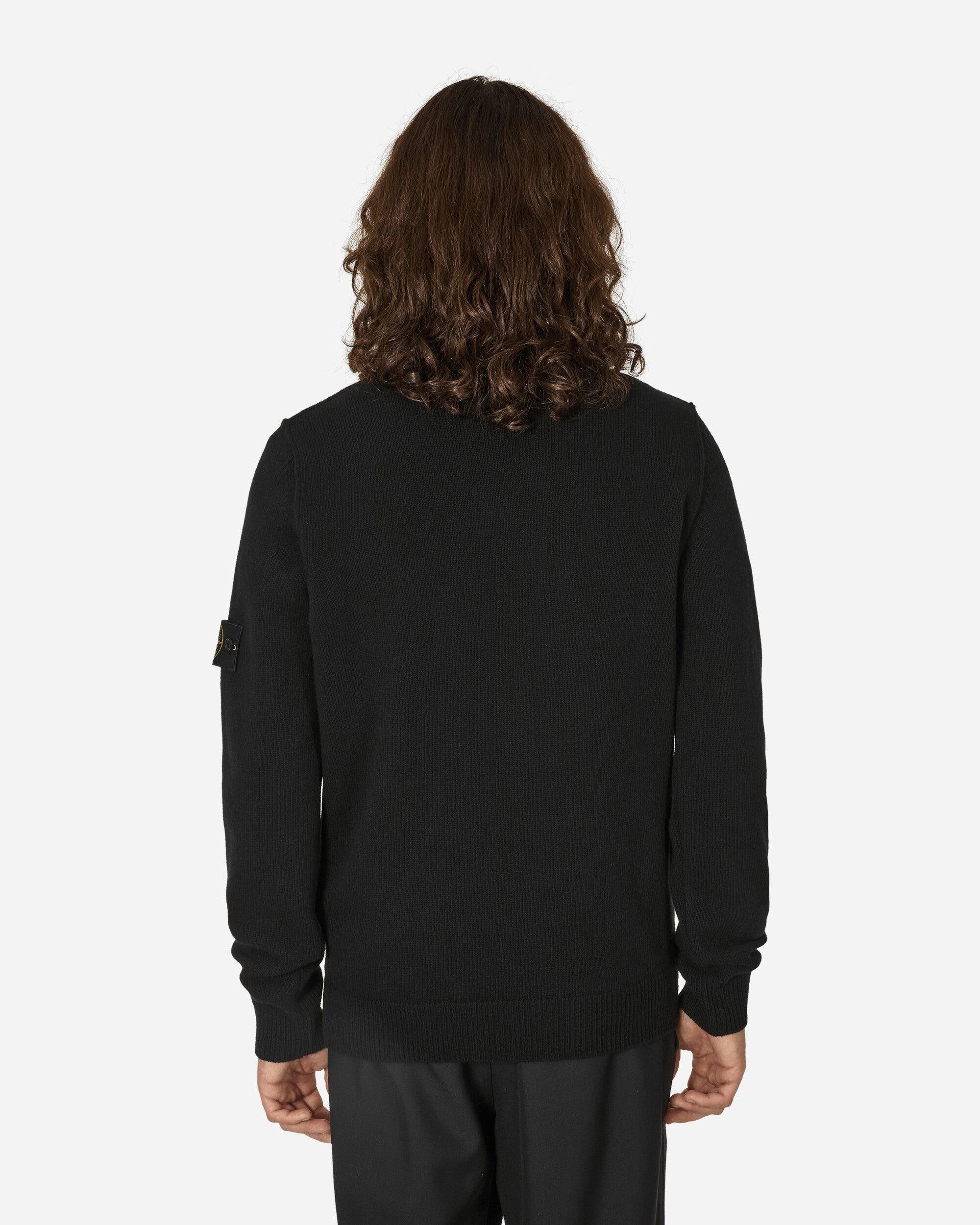 Stone Island Cotton Knit Sweater Black Knitwears Sweaters 8115508A3 A0029