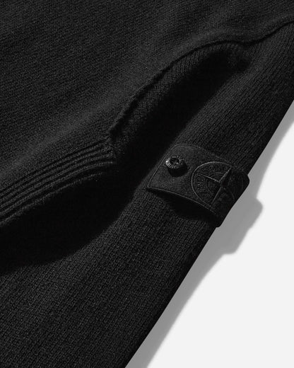 Stone Island Ghost Zipped Hooded Knit Black Knitwears Sweaters 8115528FA V0029