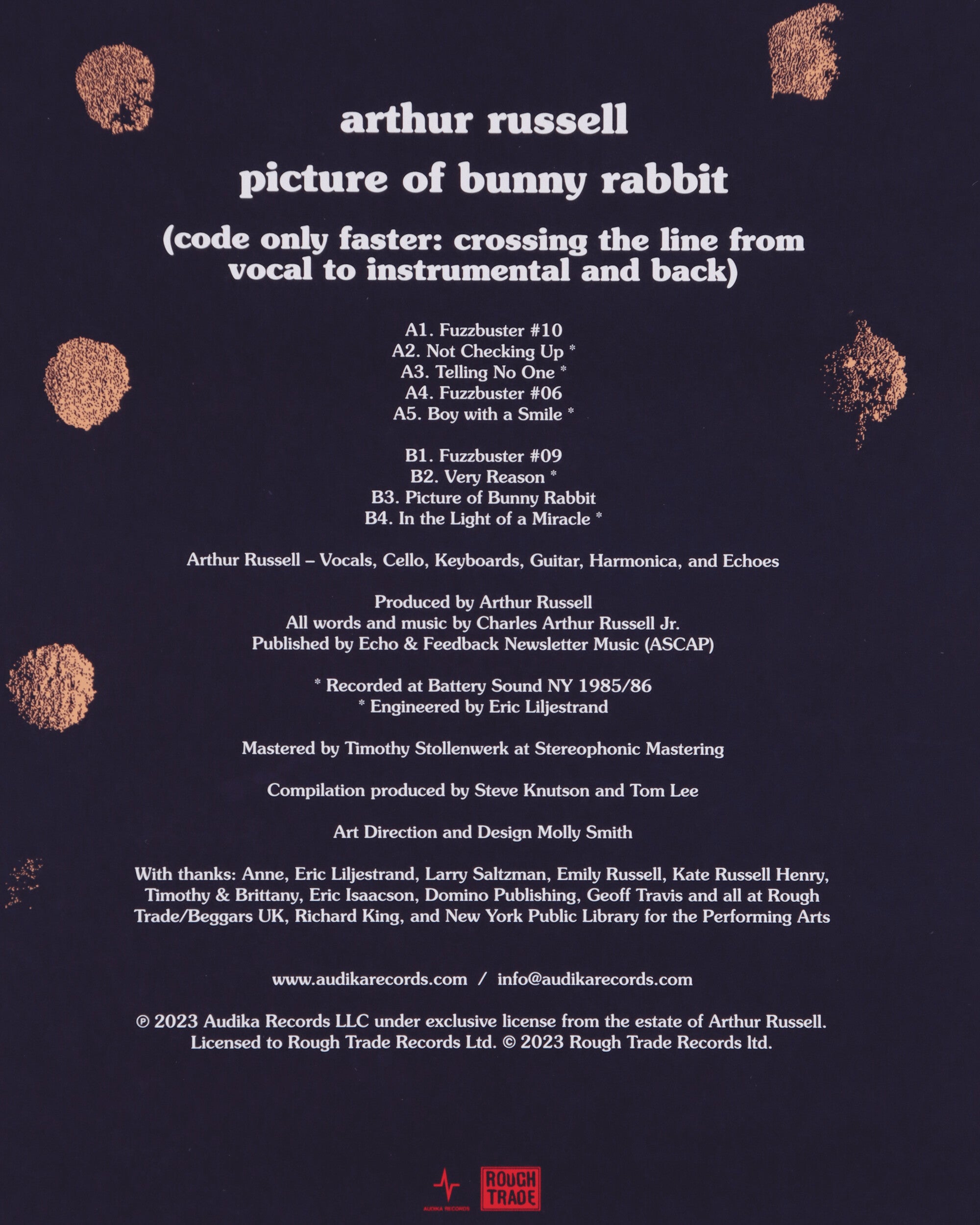 Vinyls Curated by Public Possession Arthur Russell - Picture Of Bunny Rabbit Multicolor Music Vinyls RT0425LP 001