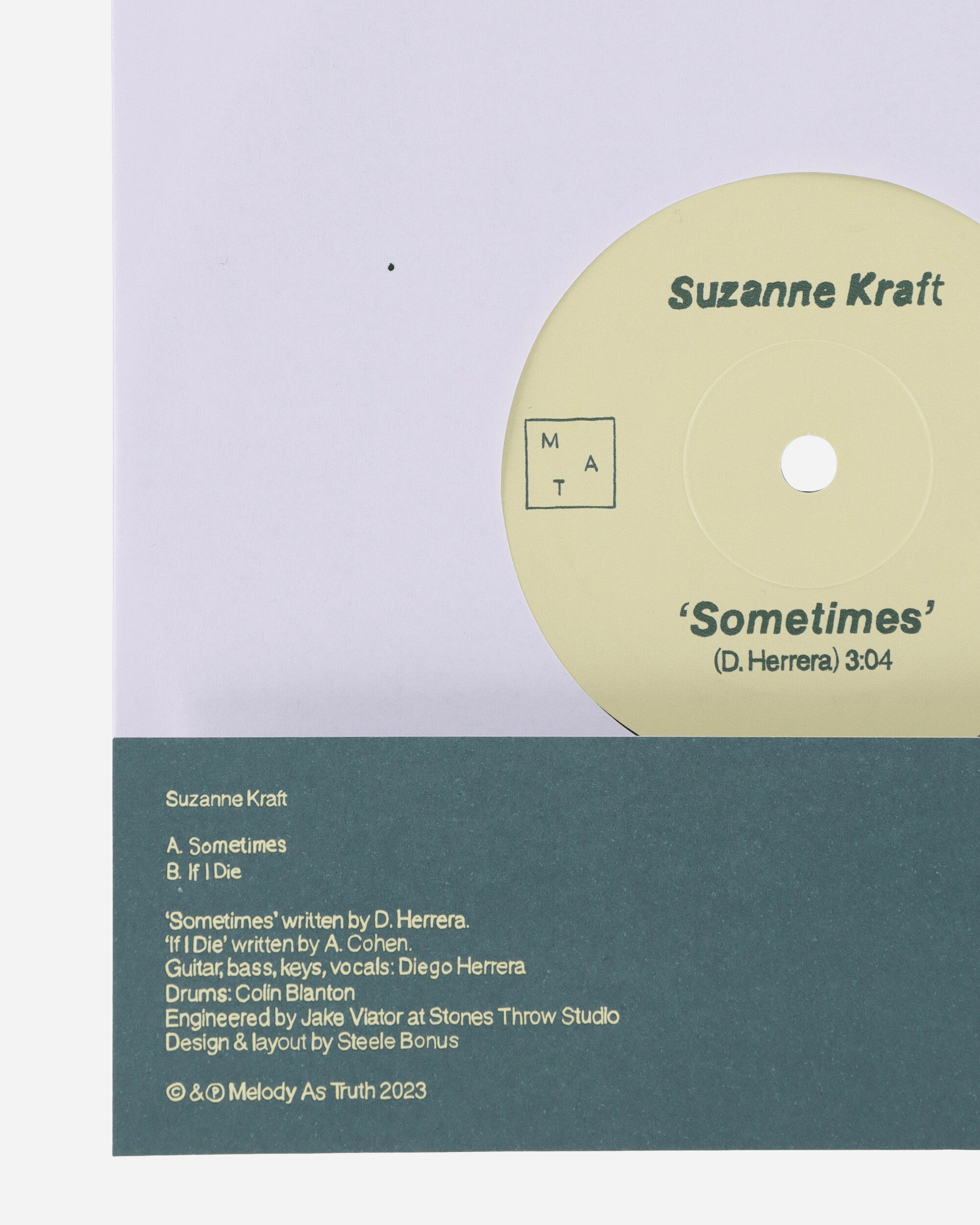 Vinyls Curated by Public Possession Suzanne Kraft - Sometimes/If I Die Multicolor Music Vinyls MAT22 001