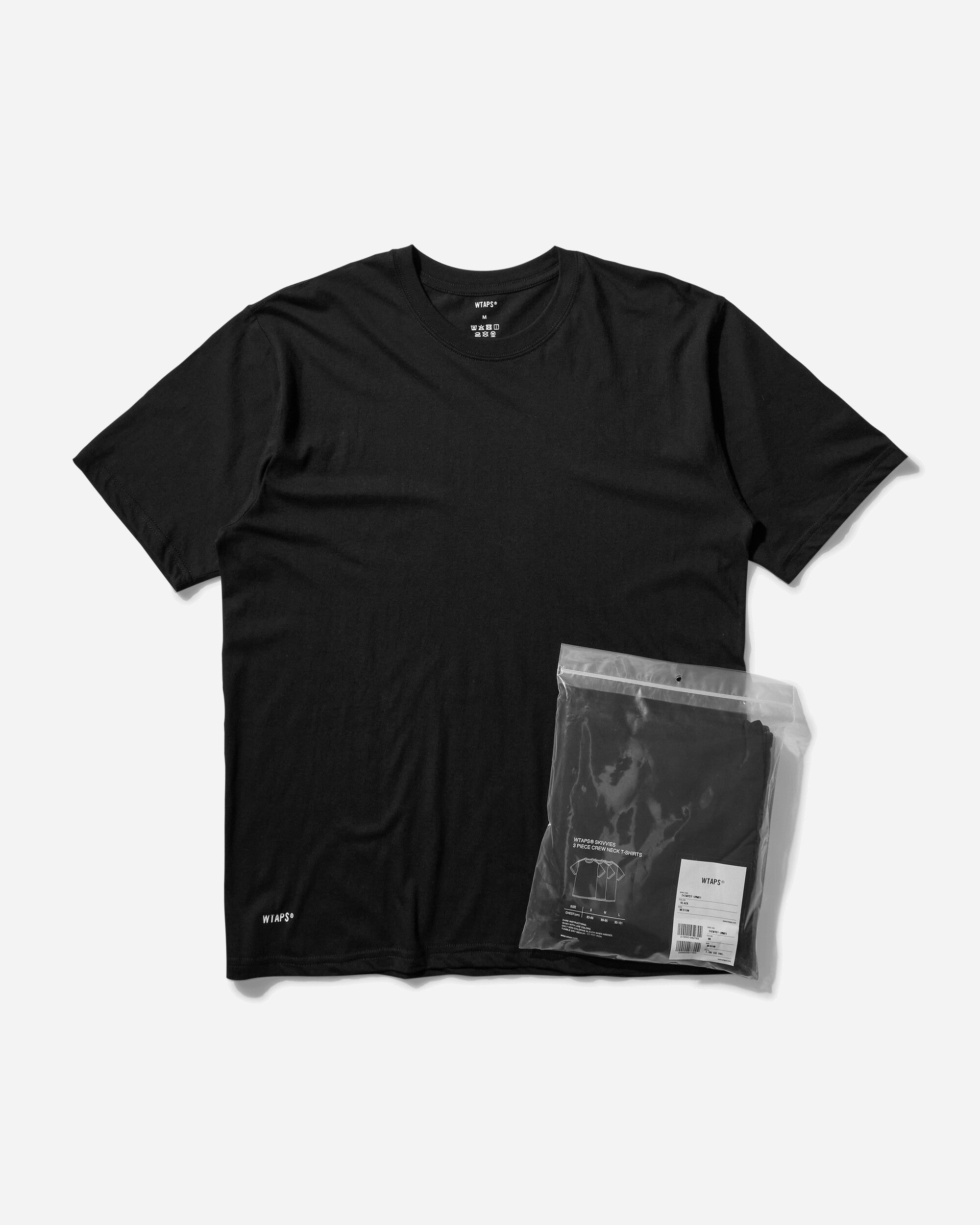 WTAPS Underwear 01 Black T-Shirts Shortsleeve 242MYDT-UWM01 001