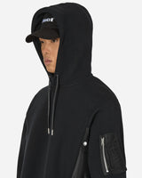 sacai Sponge Sweat X Nylon Twill Hoodie Black/Black Sweatshirts Hoodies SCM-220  002