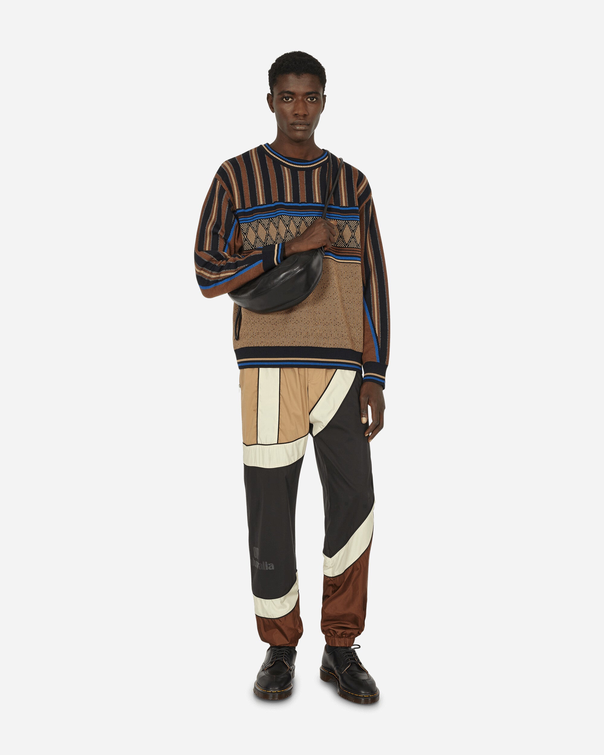 Ahluwalia Kuti Knitted Crew Brown Sweatshirts Crewneck AHLU-KN011AW23-YA01 BR