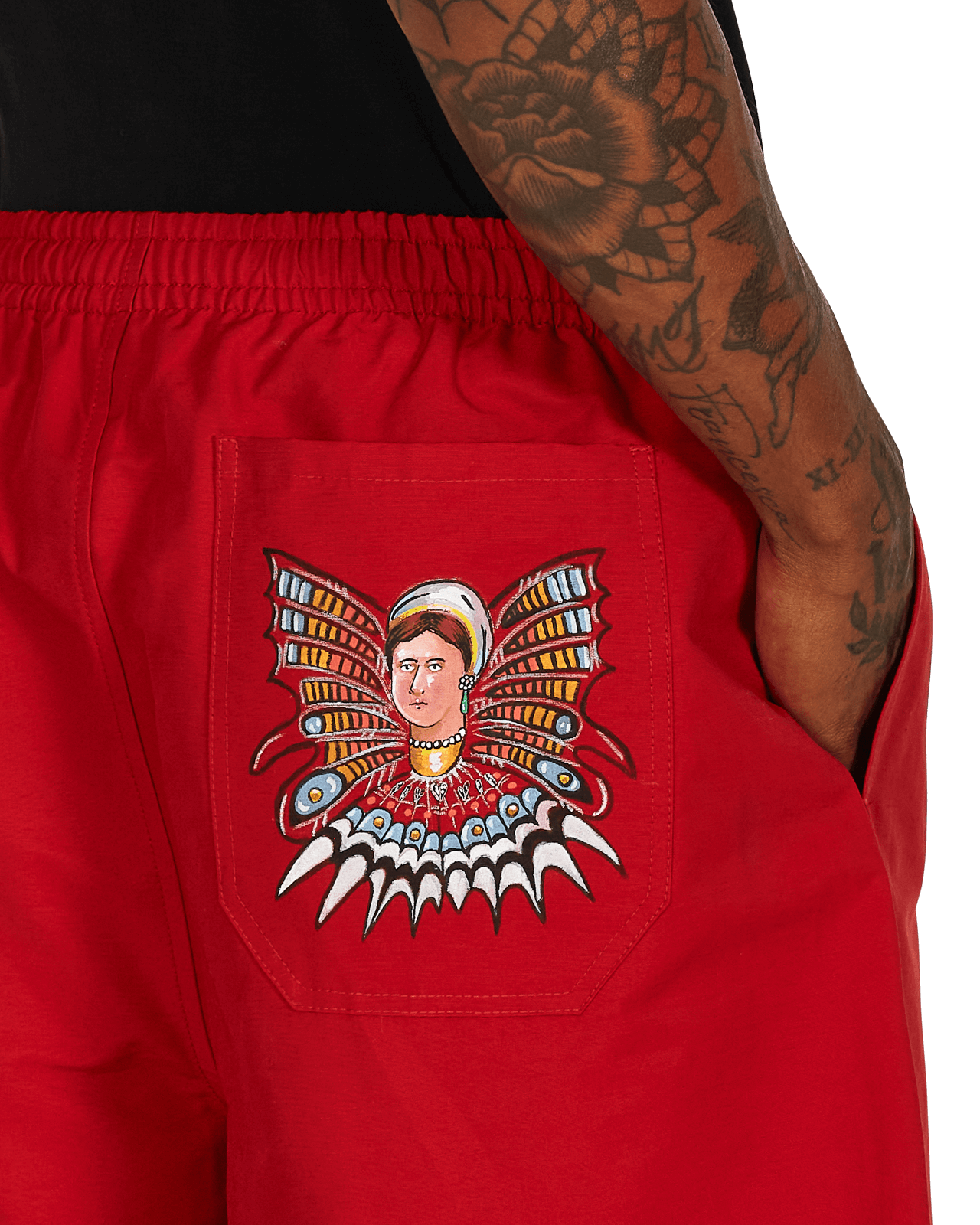 Bode Monarch Rugby Red Shorts Sweatshorts MR23PA08N002 600