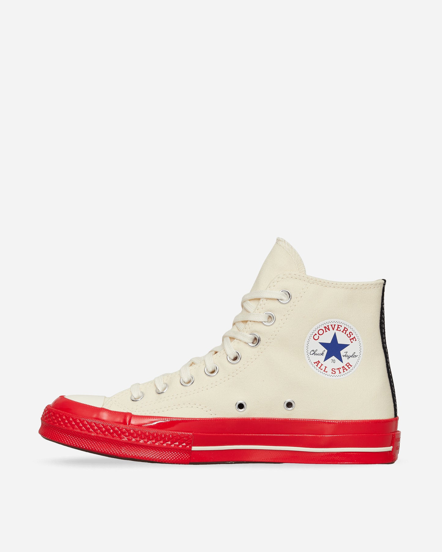 Comme Des Garçons Play Ct70 Hi Top Red Sole White Sneakers High P1K124  2