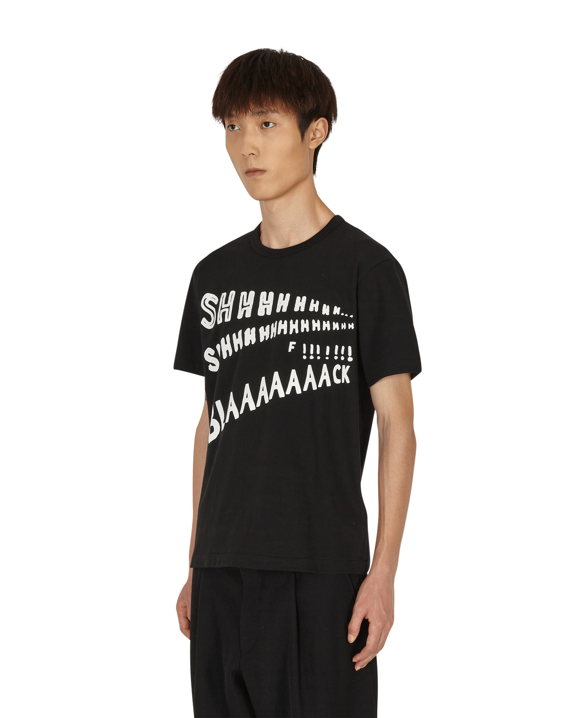 Comme Des Garcons Black T-Shirt Black T-Shirts Shortsleeve 1H-T004-W21 1