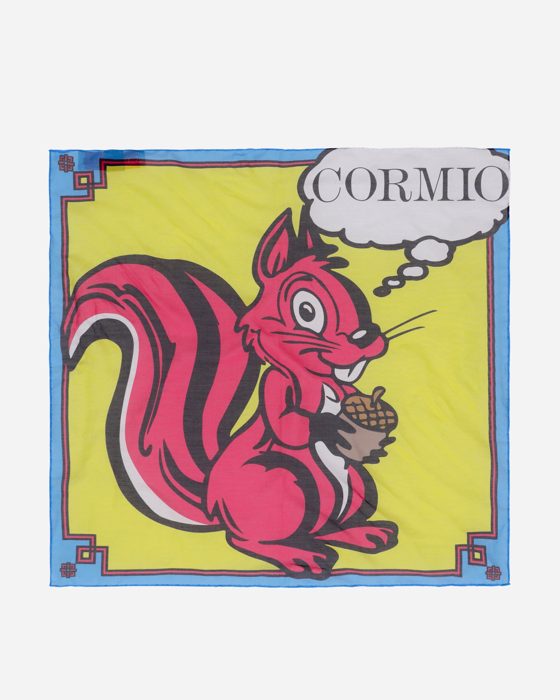 Cormio Foulard Squirrel Yellow Gloves and Scarves Scarves and Warmneck CORSQUIRRELFOU YELLOW