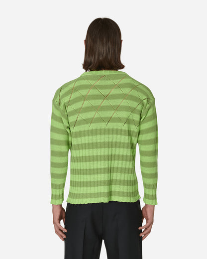 Cormio Damagoj Line Dyed Striped Green Knitwears Sweaters CORDAMAGOJ STRIPEDGREEN
