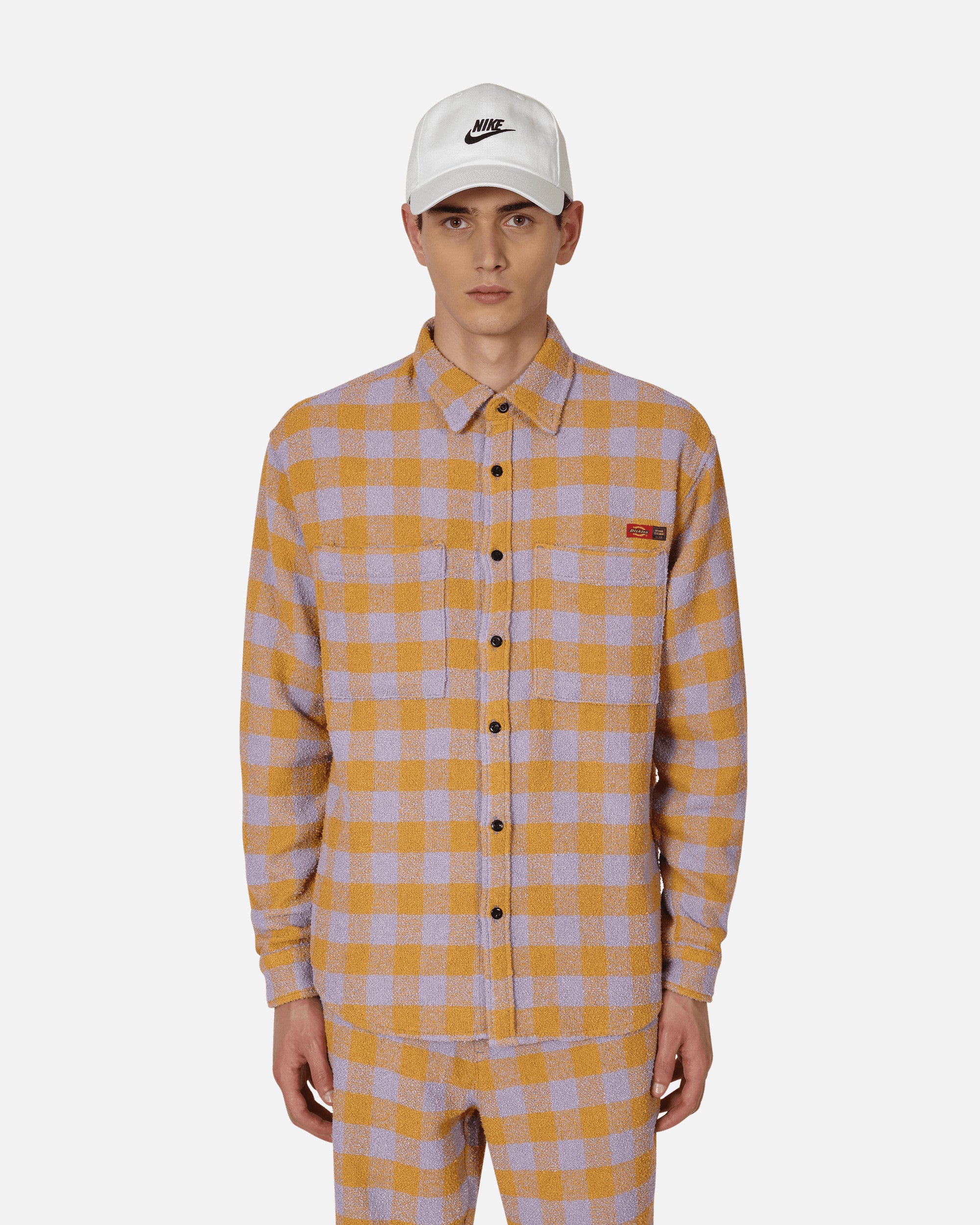 Dickies Oc X Dickies Tweed Shirt Check Lilac Shirts Longsleeve DK0A4Y4W E881