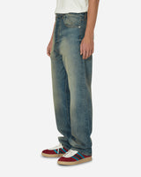 KENZO Paris Stone Bleached Asago Straight Jeans Stone Bleached  Pants Denim FD65DP3316B7 DY