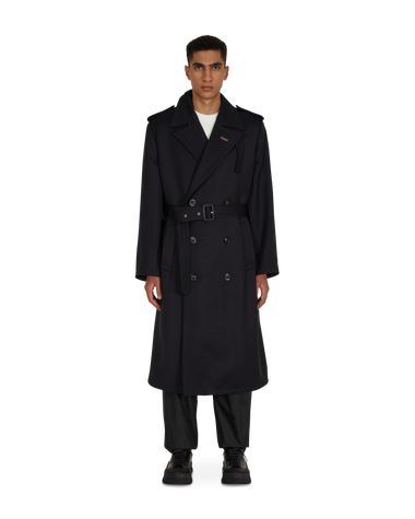 Maison Margiela Trench Coat Dark Blue Coats and Jackets Coats S50AH0102S48842 511