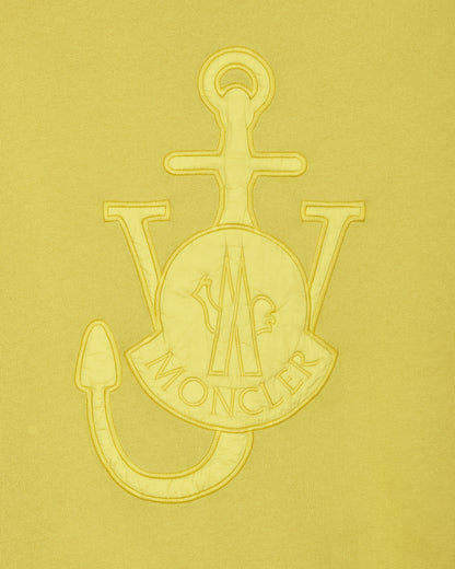Moncler Genius Jwa Garment Dyed Crewneck With Jwa Logo Light Yellow Sweatshirts Crewneck H209E8G00008 112