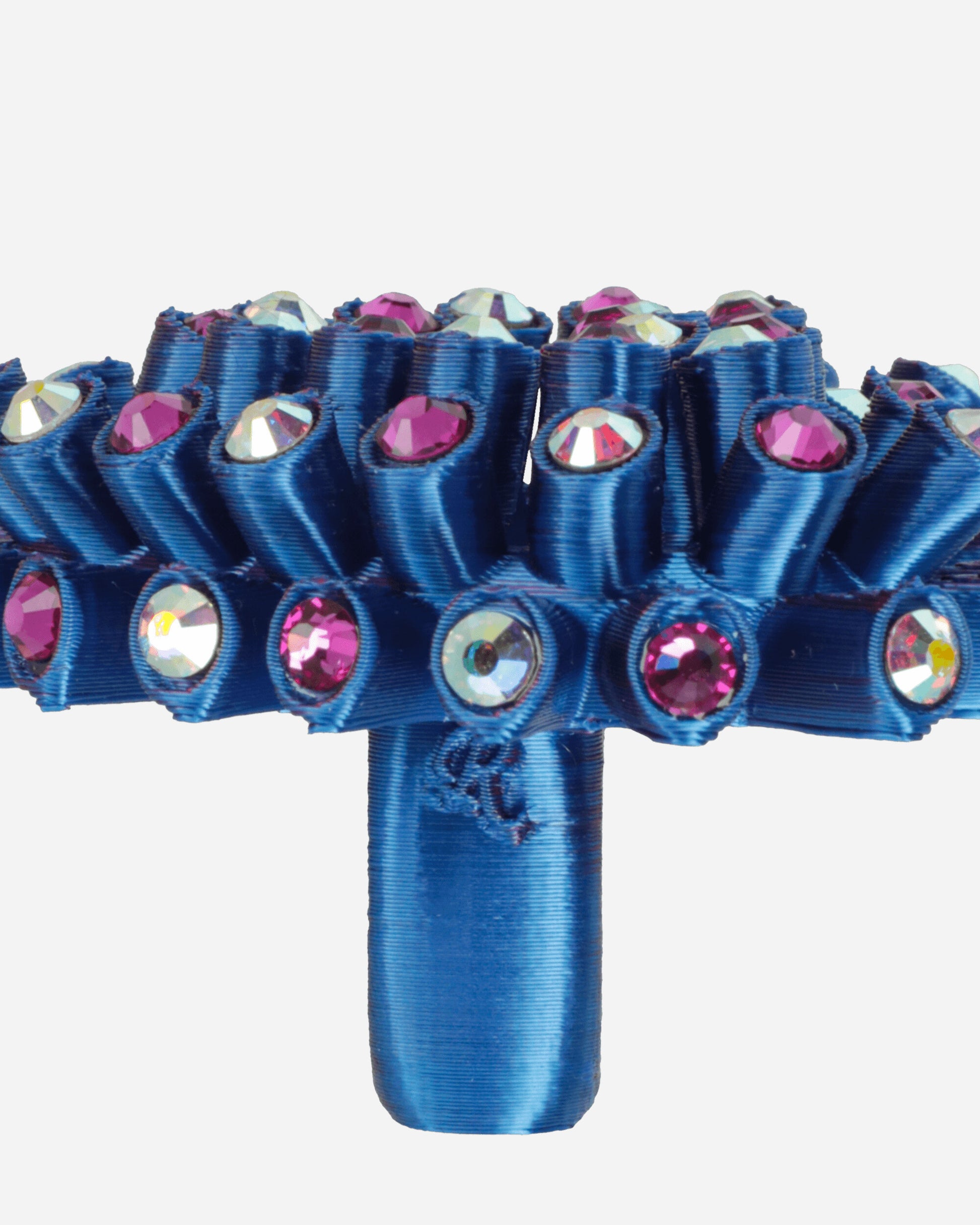Roussey Wmns Crush Ring Blue Taffetas Jewellery Rings 21R07 3