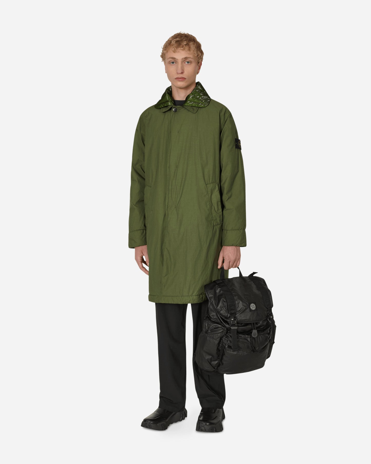 Stone Island Down Coat Olive Coats and Jackets Coats 771571132 V0058