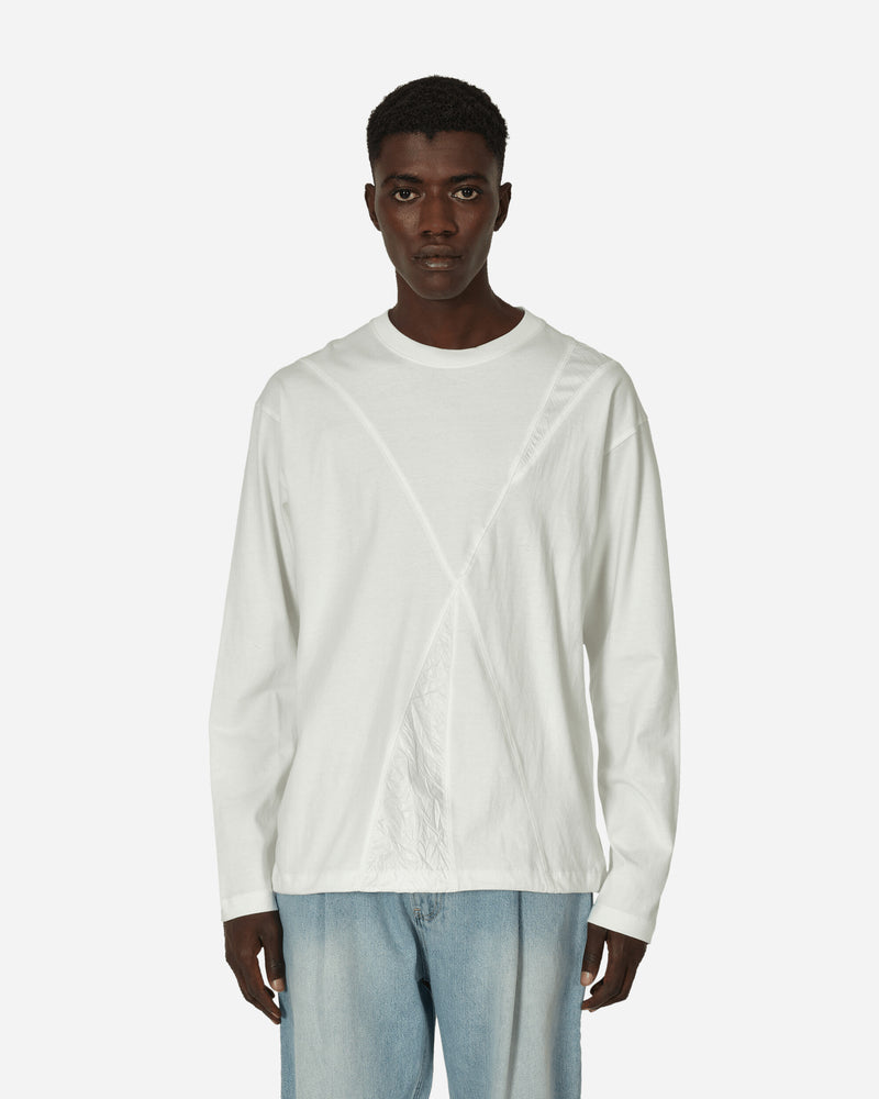 Wrinkled Panel Longsleeve T-Shirt Off White
