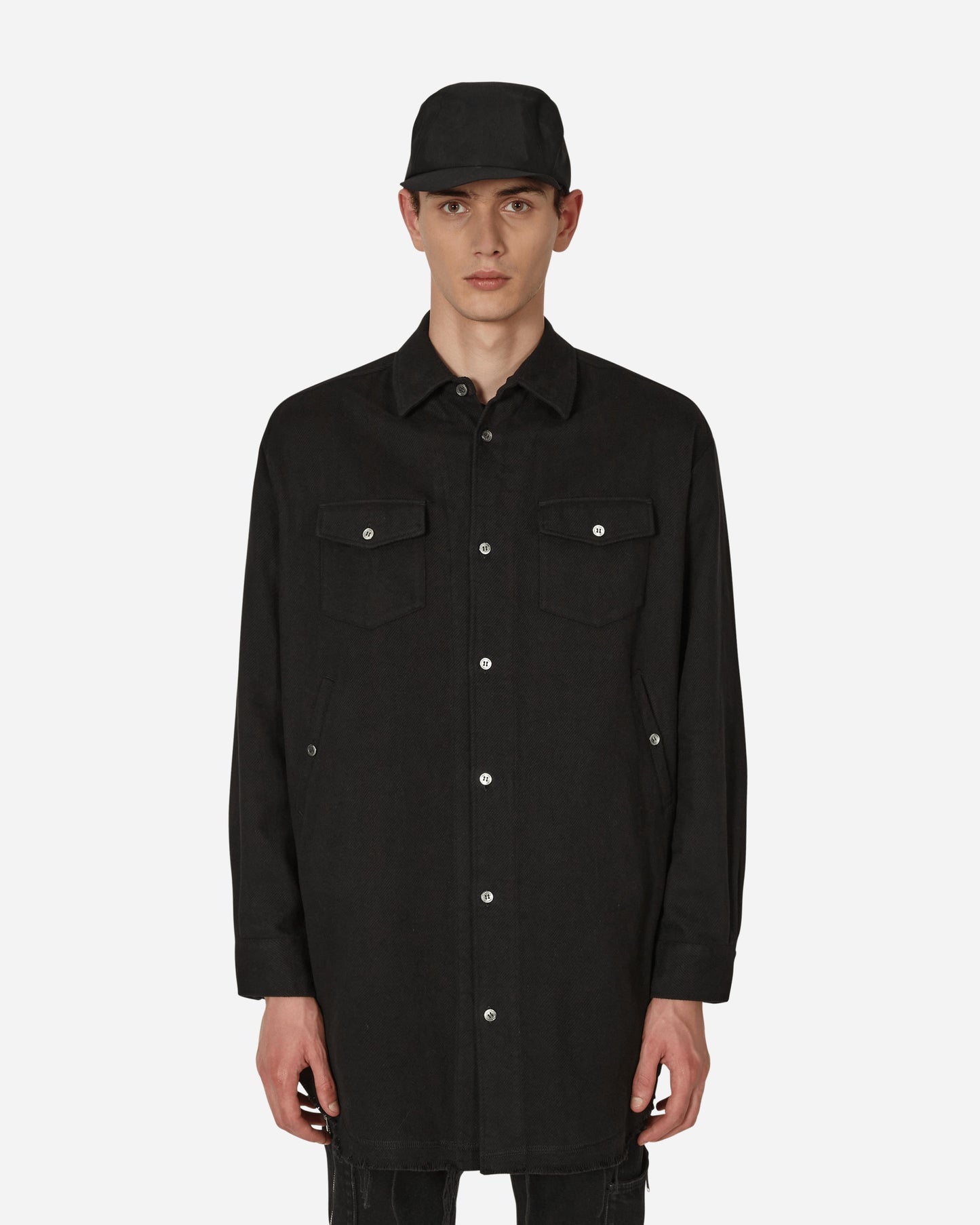 Undercover Raw Cut Overshirt Black Shirts Longsleeve UC2B4406-2  001