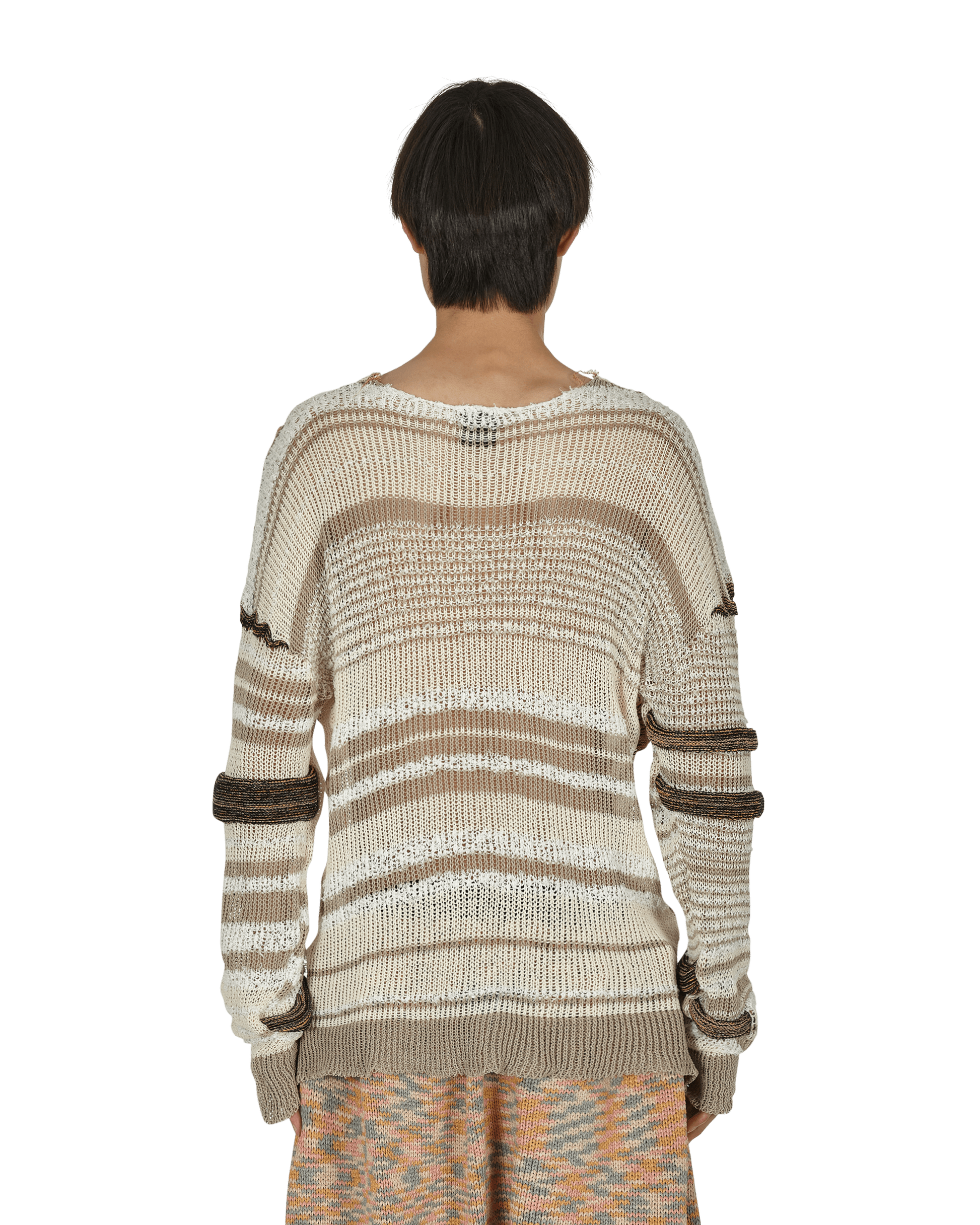 Vitelli Chaga Reverse Logo Stitch Sweater Grey/White Knitwears Sweaters SS22OKT010 008