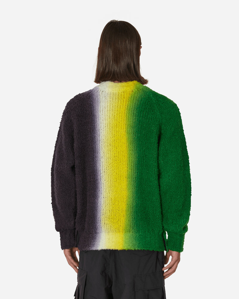 sacai Tie Dye Knit Pullover Green/Navy Knitwears Sweaters 23-03168M 555